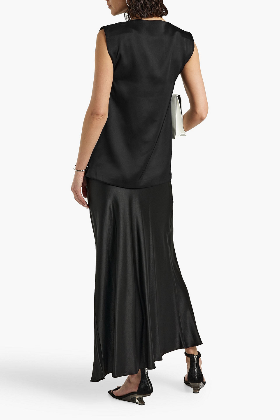 Jil Sander Satin-twill Top In Black