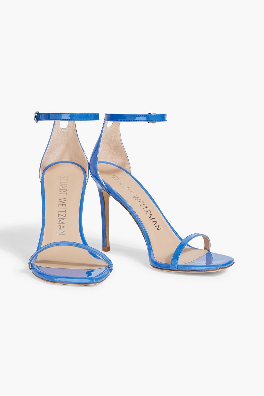 STUART WEITZMAN Faux patent-leather sandals