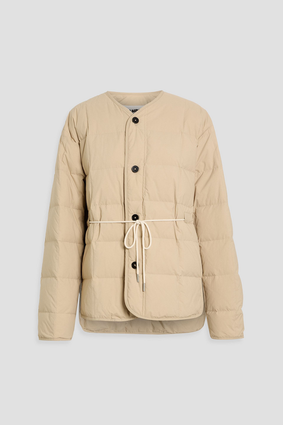 Jil Sander Quilted Ripstop Down Jacket In Neutral