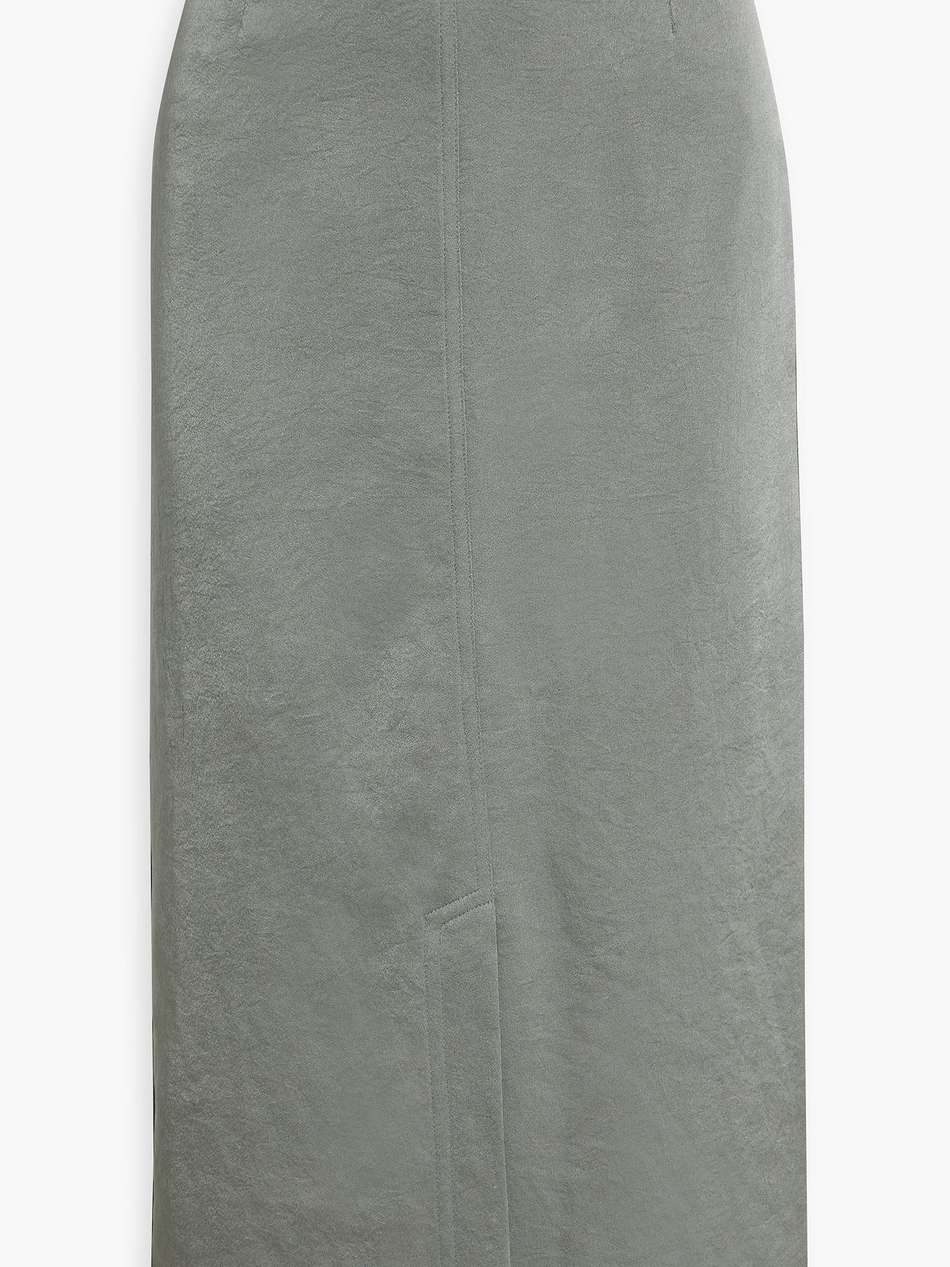 satin-crepe midi skirt