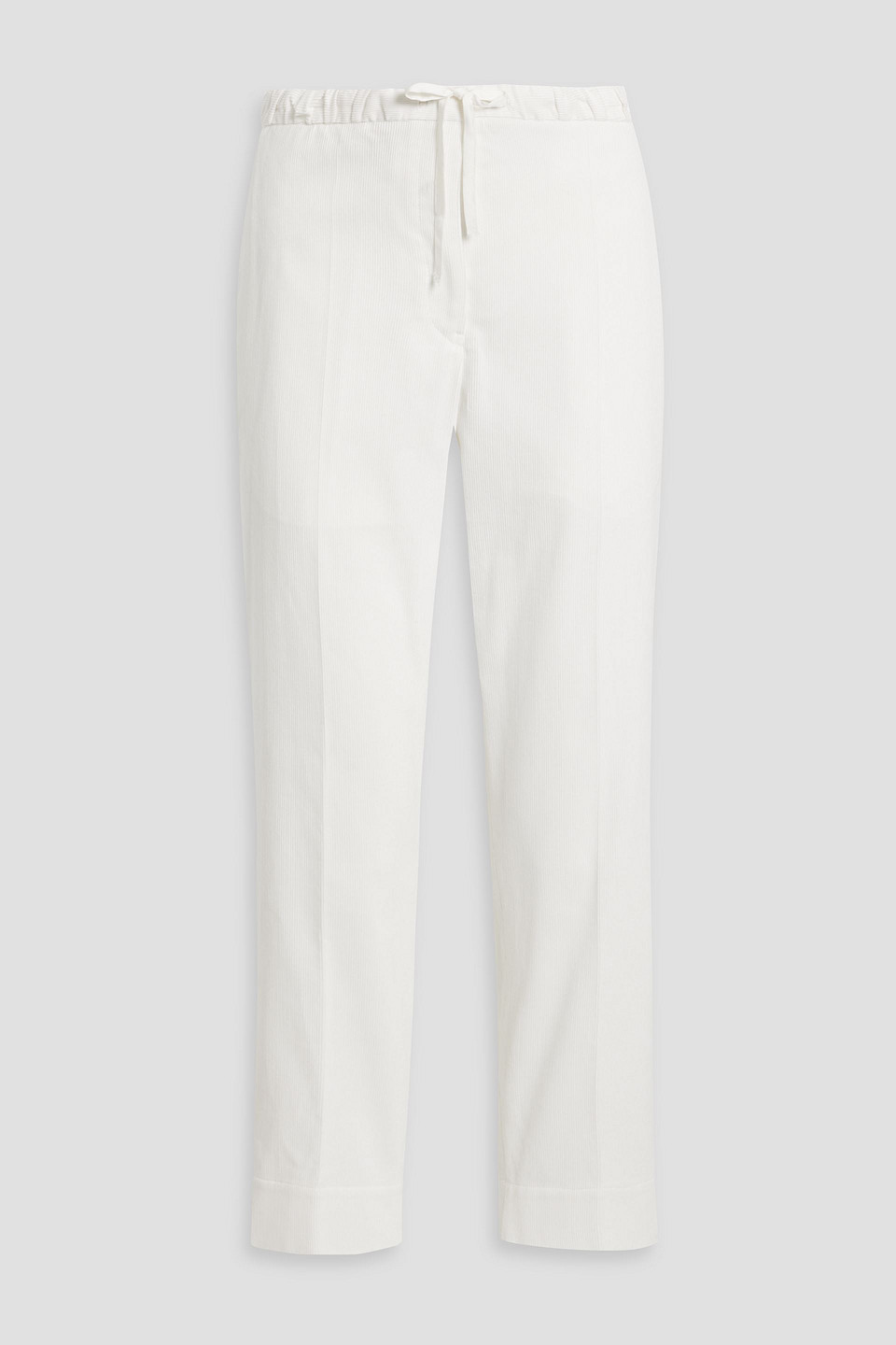 Jil Sander Cotton-corduroy Tapered Pants In Off-white