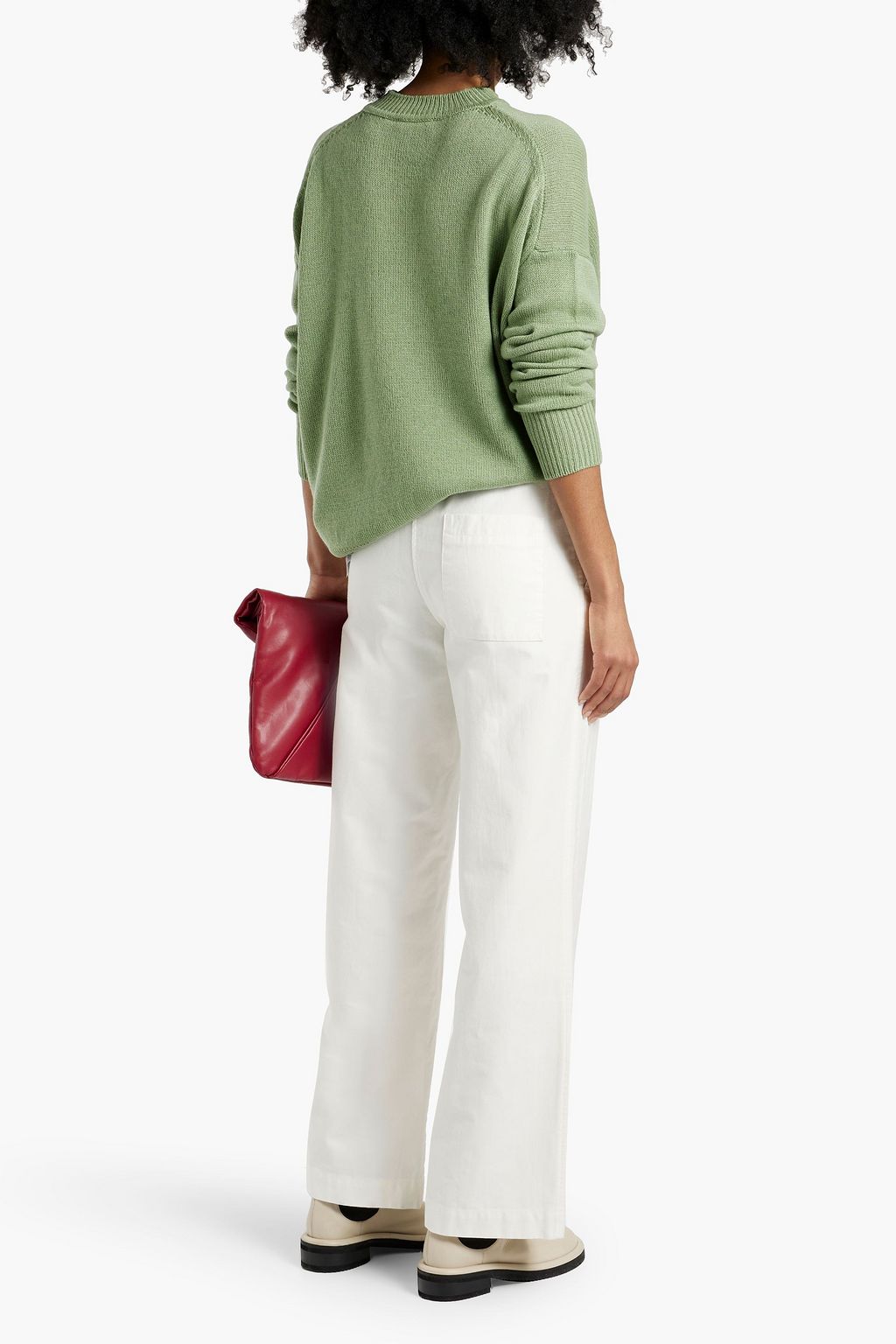 JIL SANDER Cotton-twill straight-leg pants