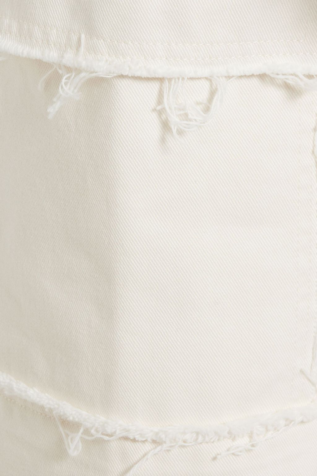 DRIES VAN NOTEN Frayed cotton-twill wide-leg pants