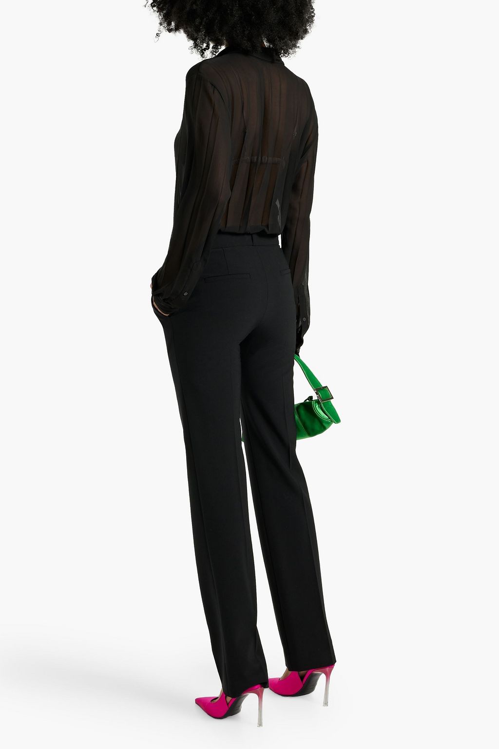 DRIES VAN NOTEN Pleated chiffon shirt