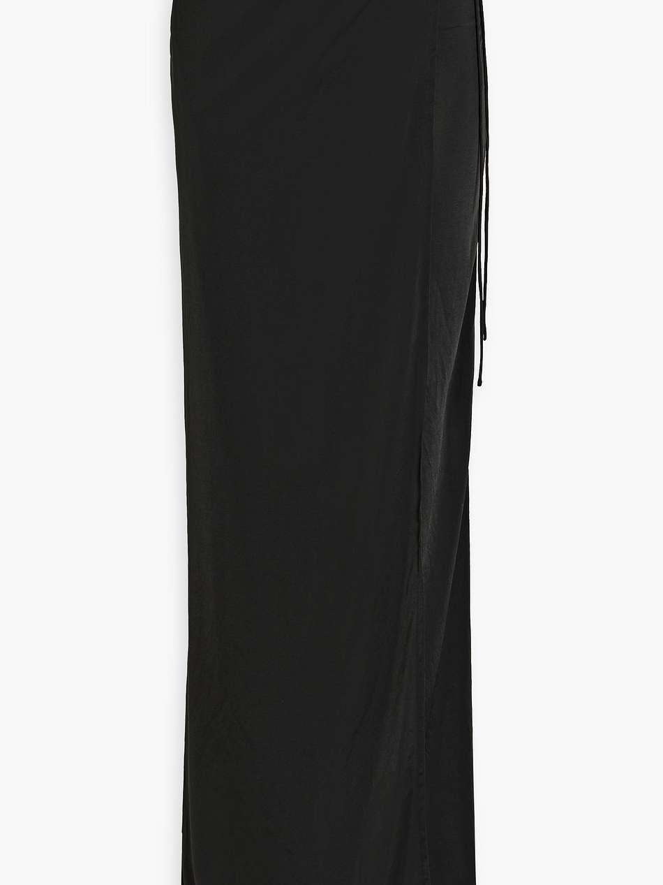 satin maxi wrap skirt