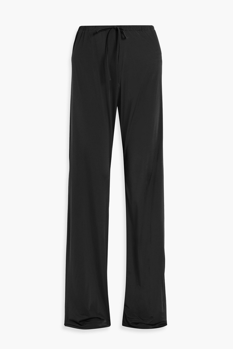 Dries Van Noten Satin Straight-leg Pants In Black