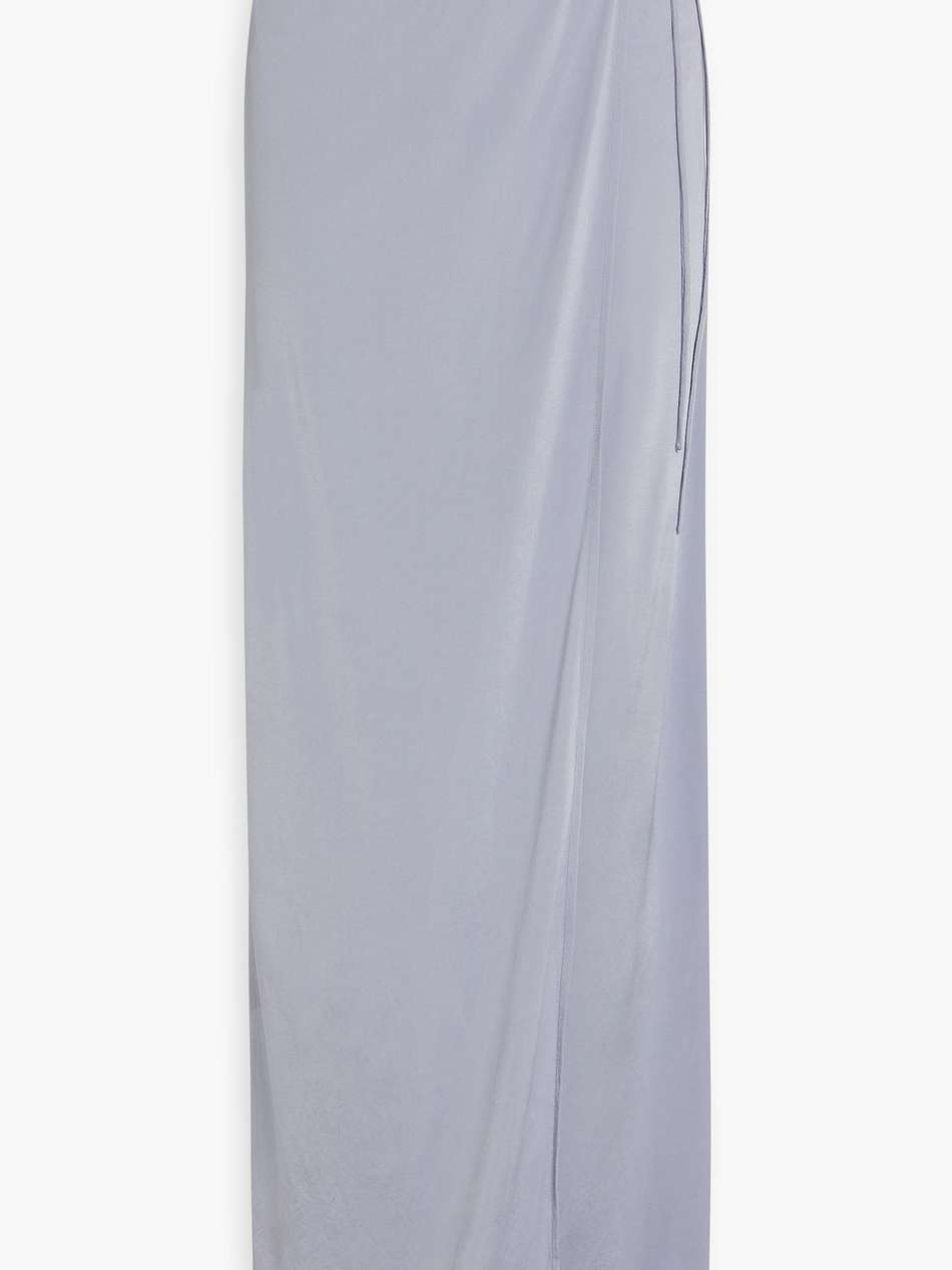 satin maxi wrap skirt