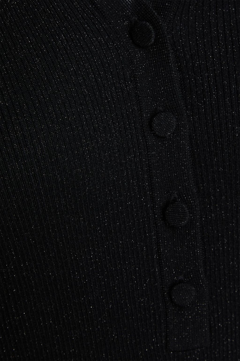 MAX MARA Midikleid aus einer gerippten Wollmischung mit Metallic-Effekt