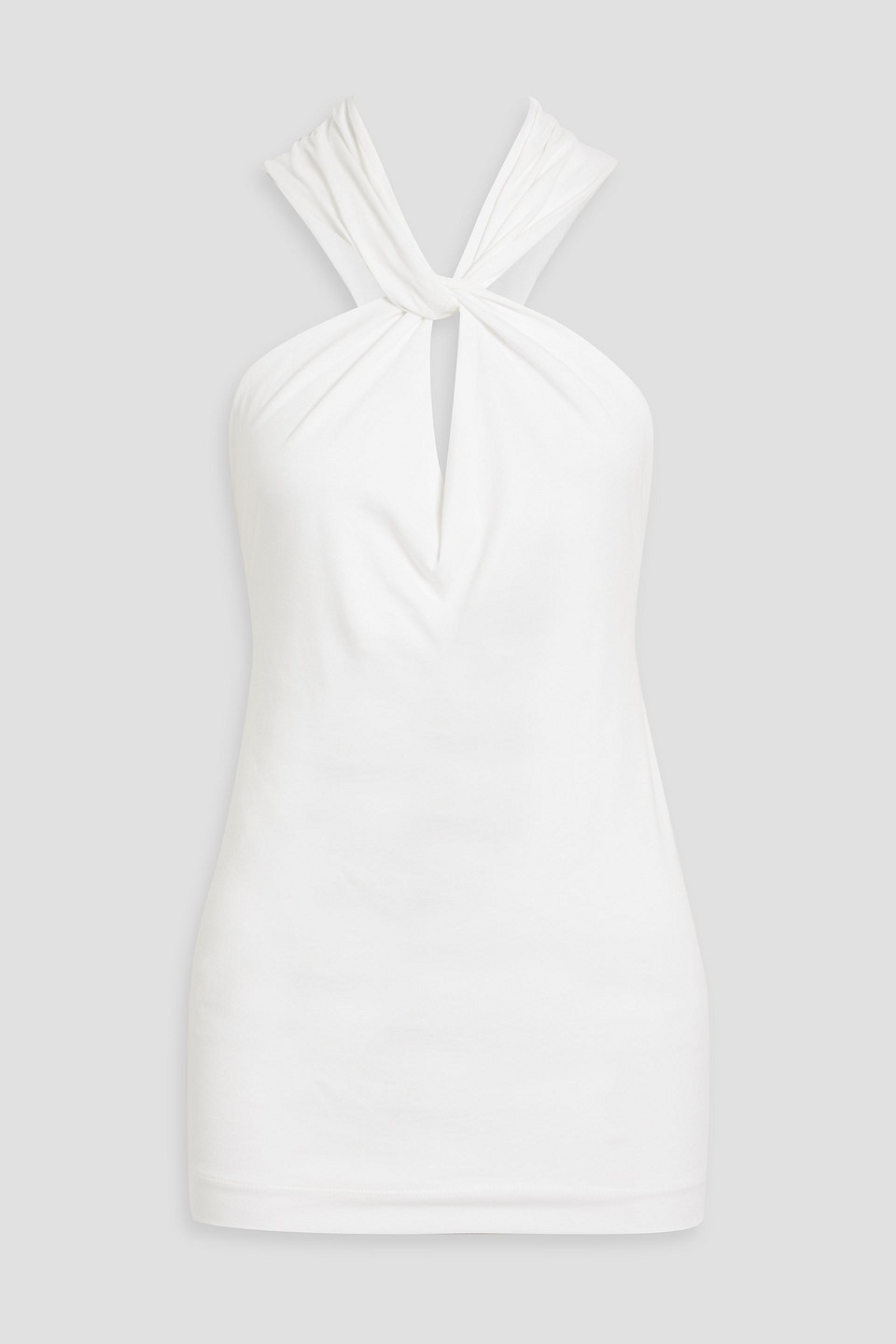 Dries Van Noten White Halter Tank Top In 1 White