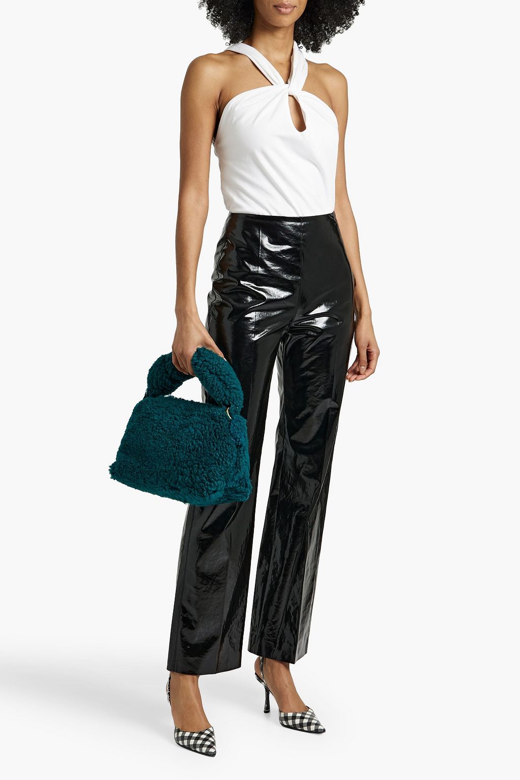 DRIES VAN NOTEN Cutout twisted cotton-jersey top