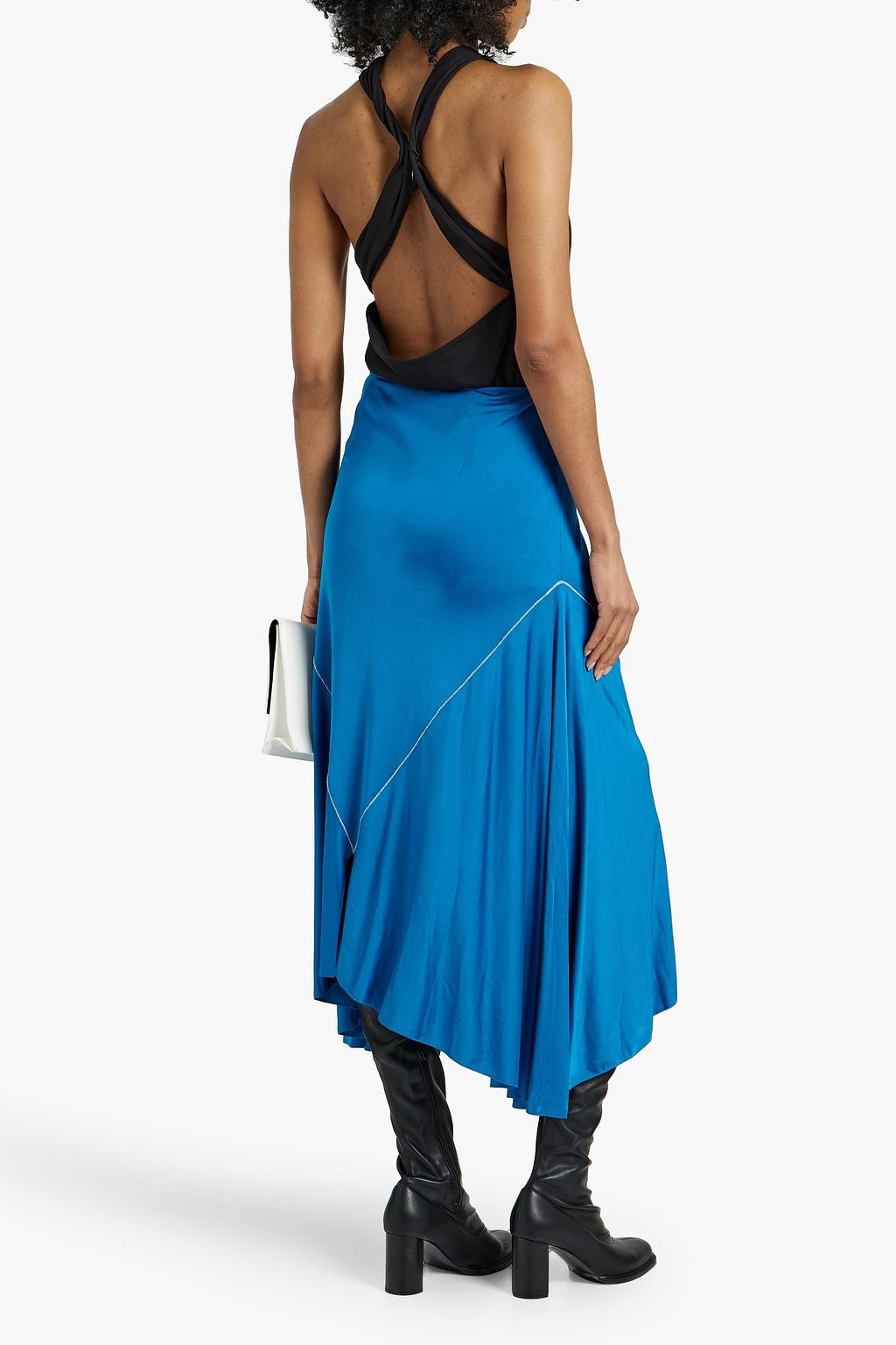 DRIES VAN NOTEN Cutout twisted cotton-jersey top