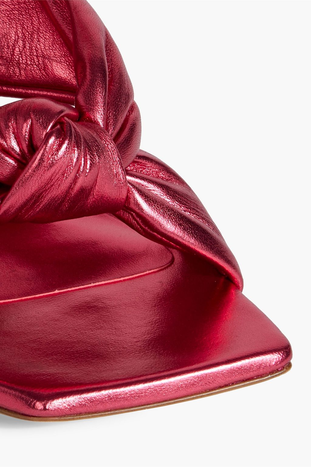 STUART WEITZMAN Playa knotted textured-leather sandals