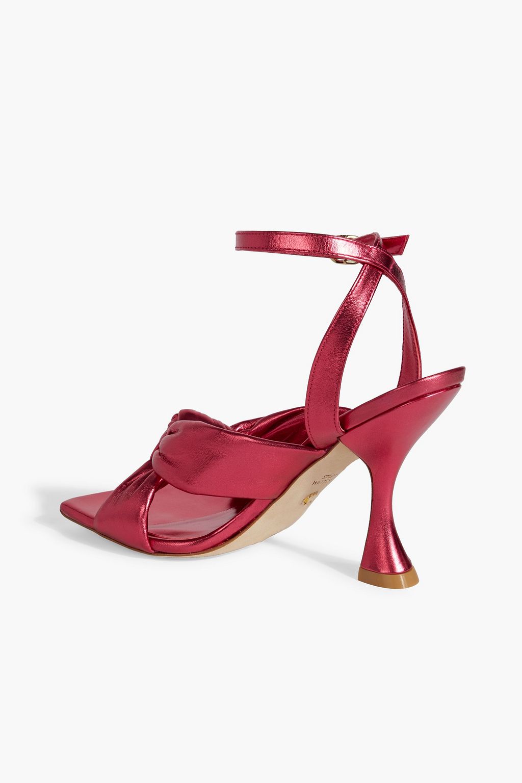 STUART WEITZMAN Playa knotted textured-leather sandals