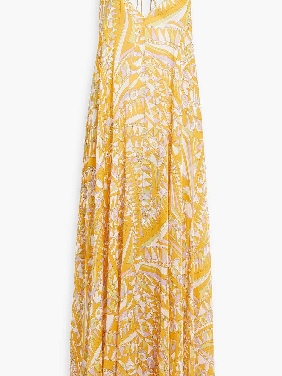 printed silk-chiffon maxi dress