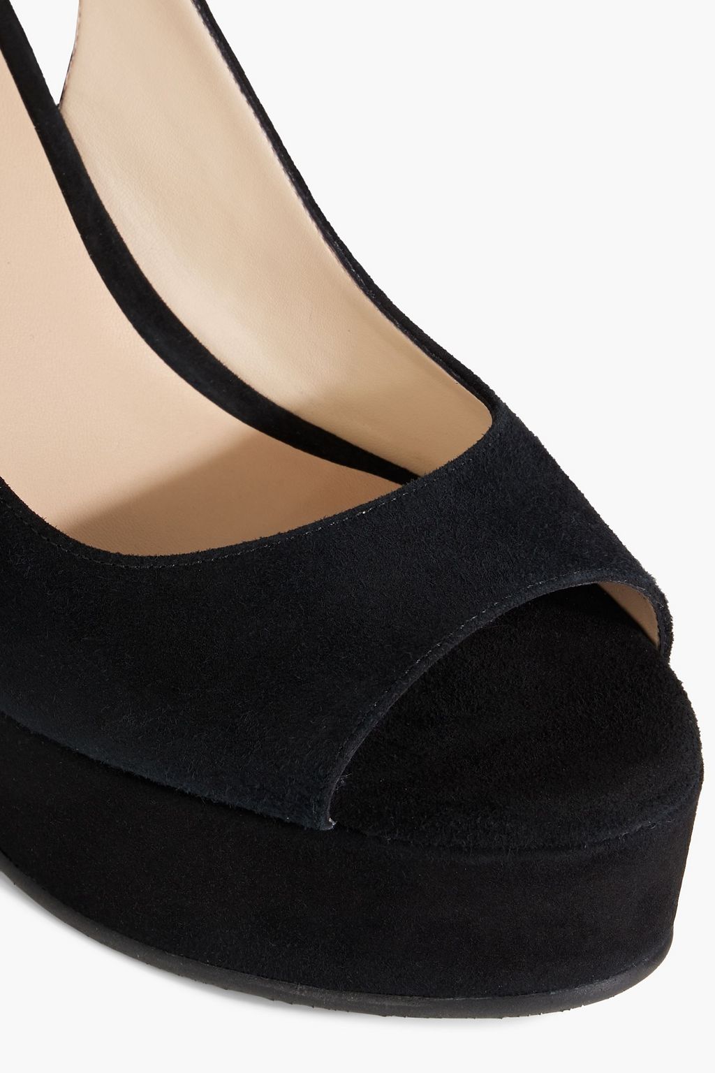 STUART WEITZMAN Riveria suede wedge slingback sandals