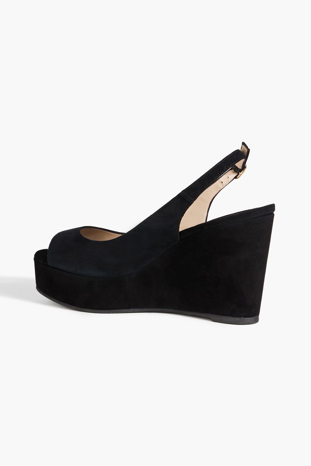 STUART WEITZMAN Riveria suede wedge slingback sandals