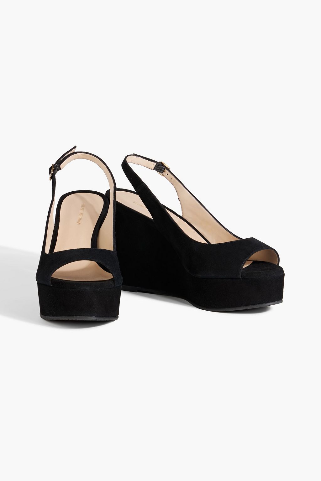 STUART WEITZMAN Riveria suede wedge slingback sandals
