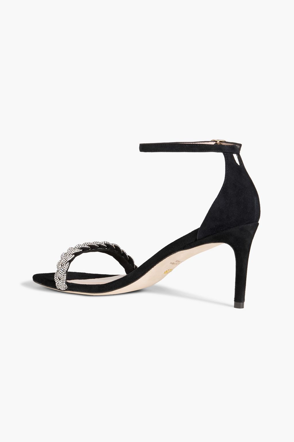 STUART WEITZMAN Crystal-embellished suede sandals