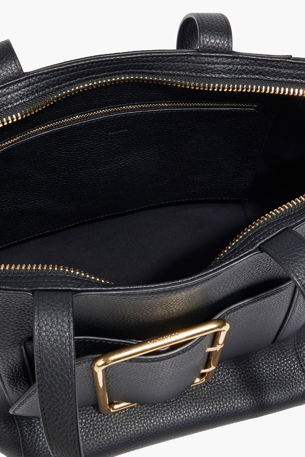 SIMKHAI Logan buckled pebbled-leather tote