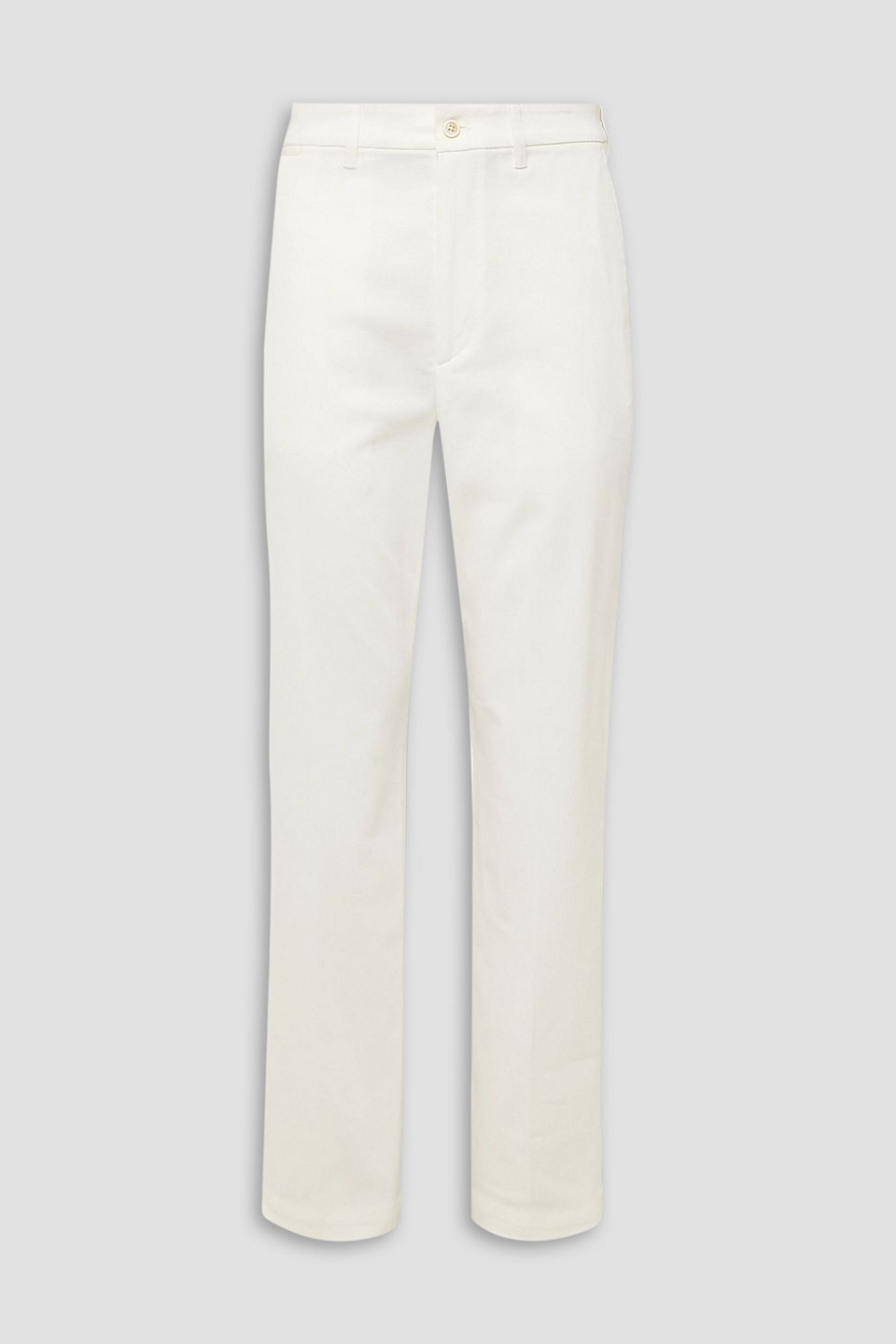 dunhill - straight-leg cotton-blend twill chinos - white - it 48