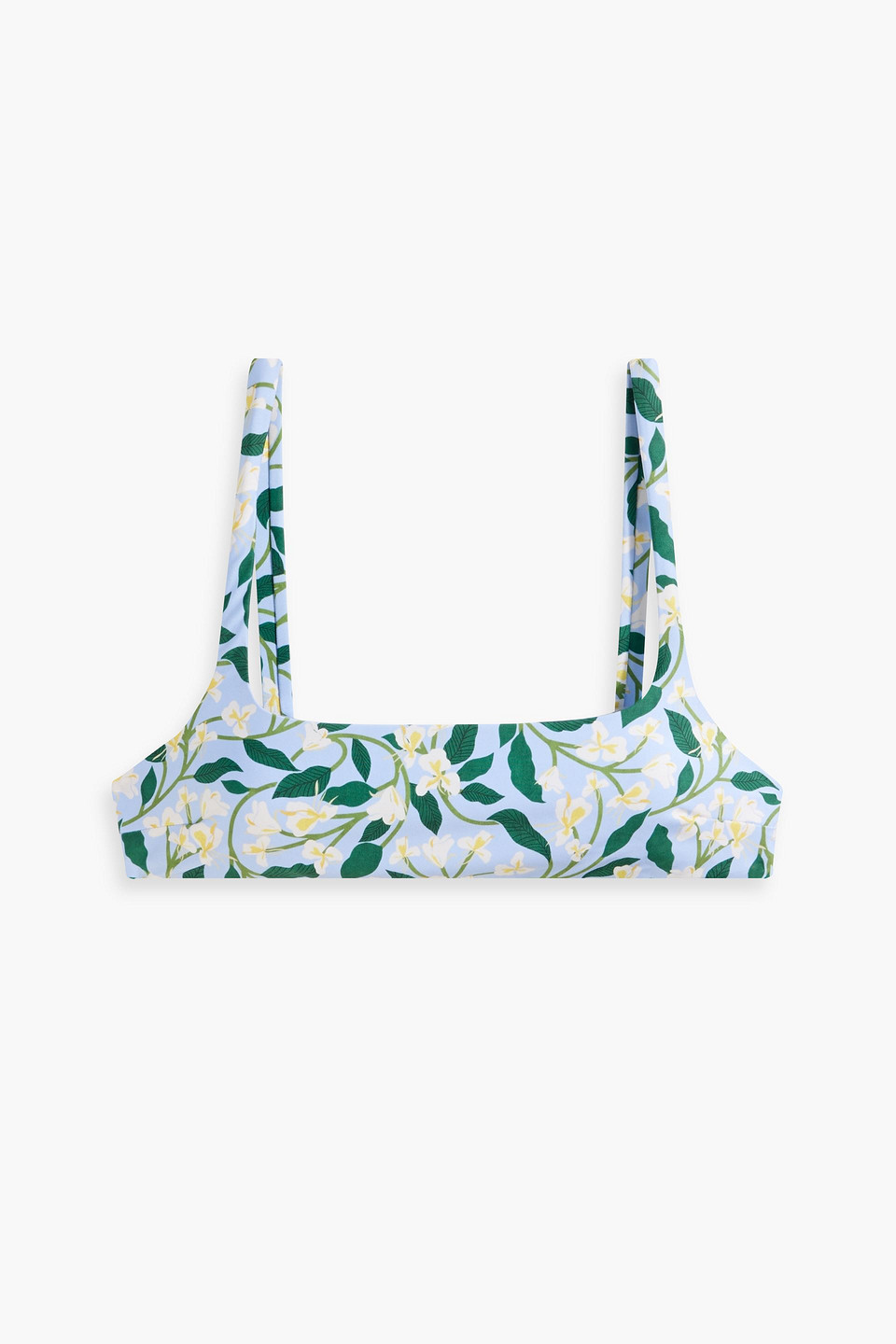 Havana Dos Gardenias Celeste floral-print bikini top