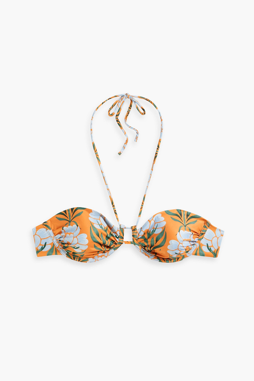 Bronce Semilla Otono floral-print halterneck underwired bikini top