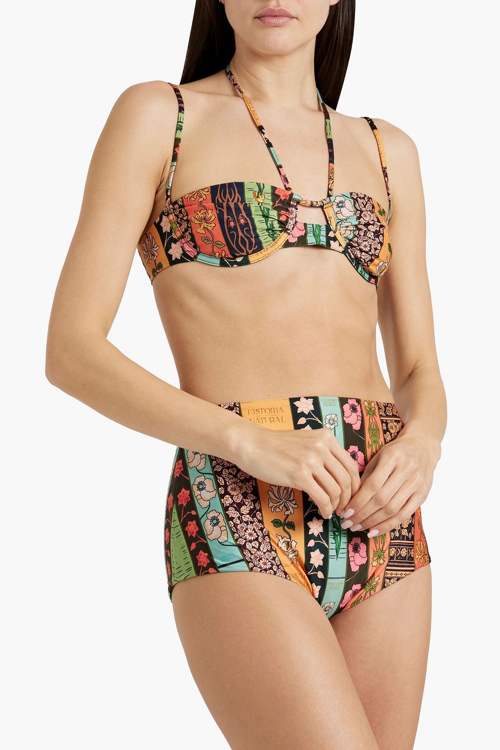 AGUA BY AGUA BENDITA Soya Libros floral-print underwired bikini top