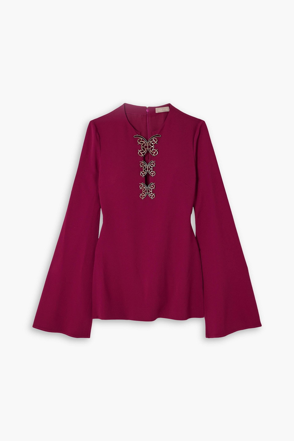 Elie Saab Crepe Blouse And Cady Pants In Claret