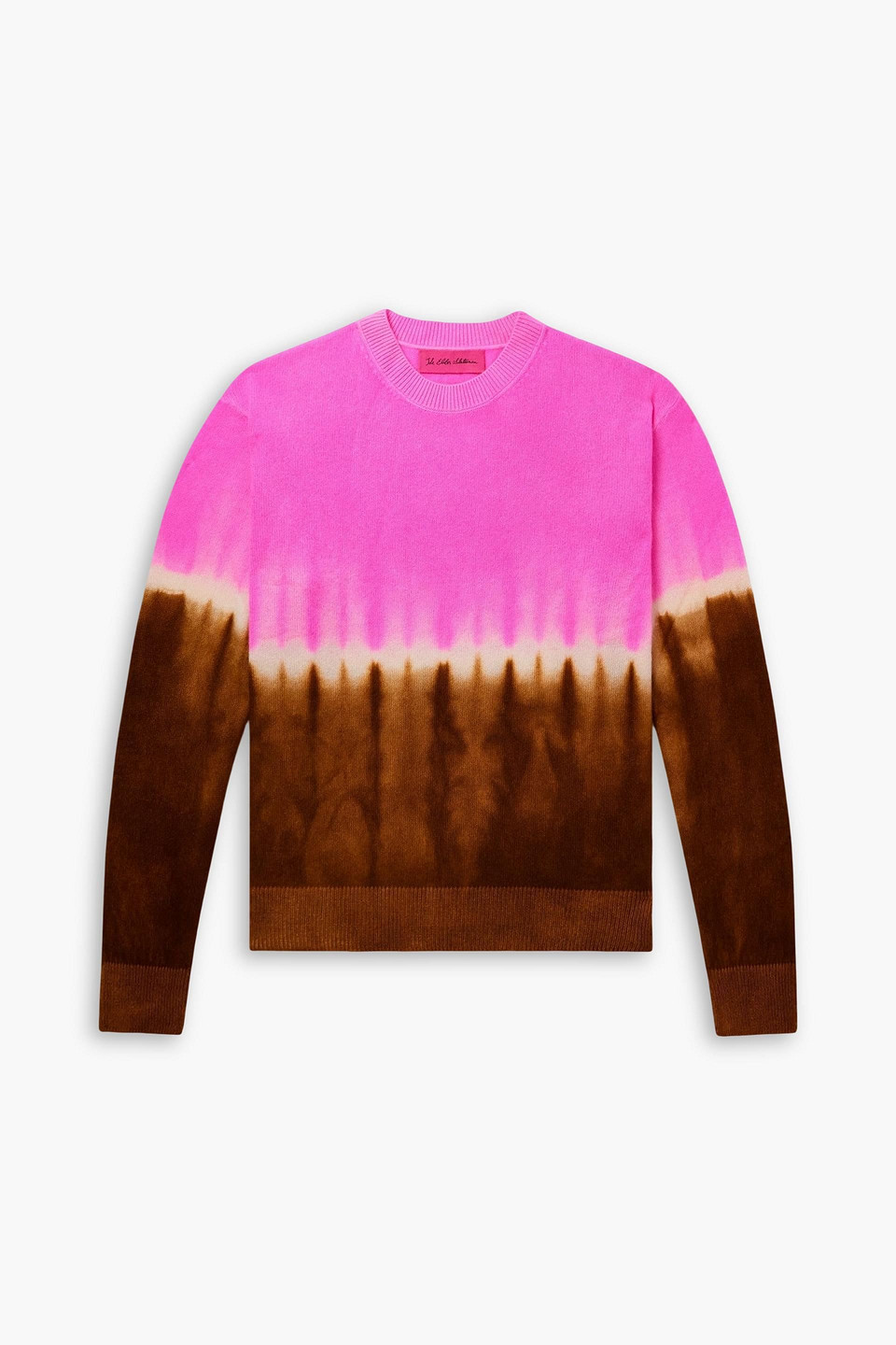 the elder statesman - tranquility tie-dyed cashmere sweater - pink - l