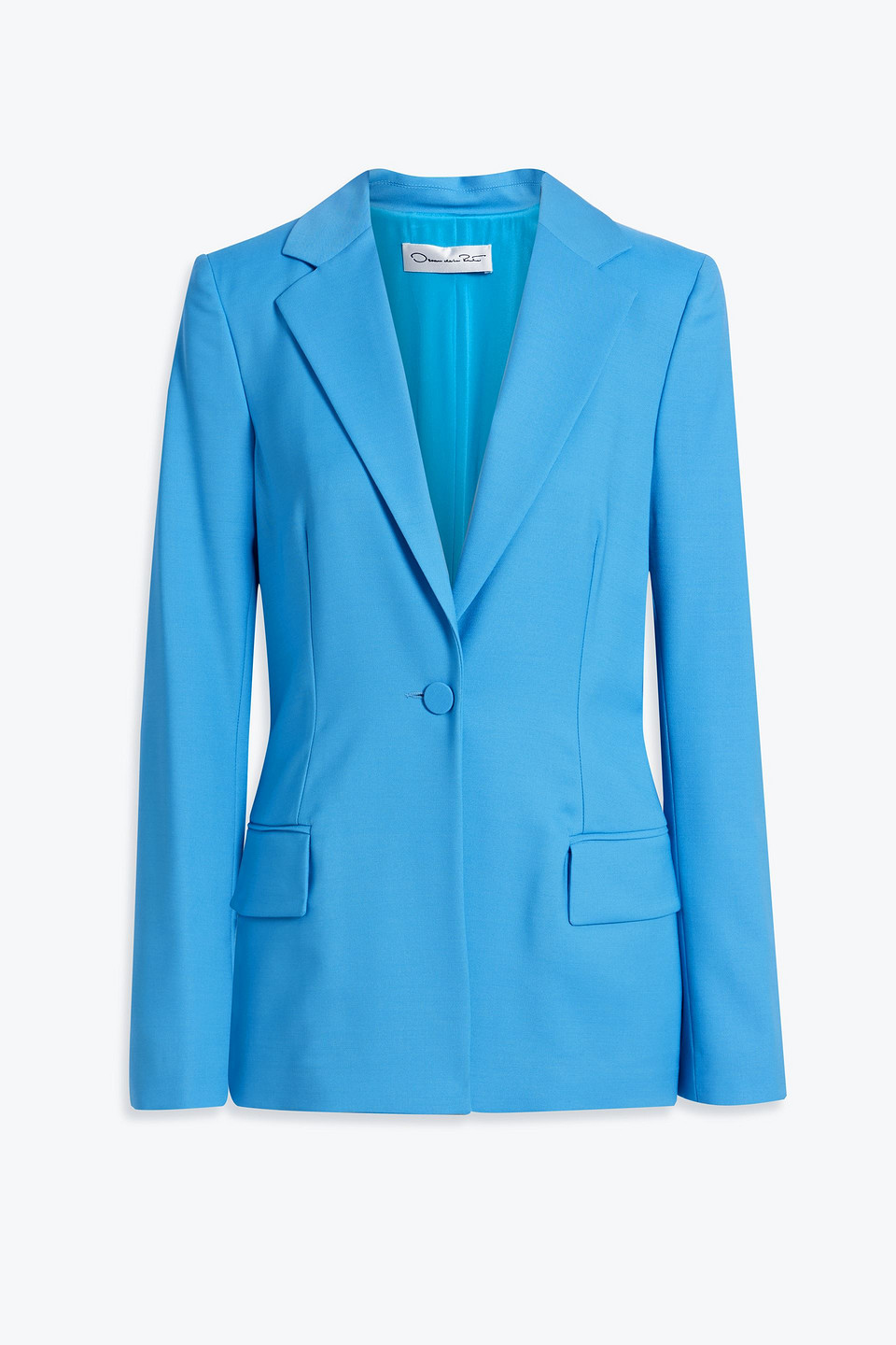 Oscar De La Renta Wool And Mohair-blend Blazer In Light Blue