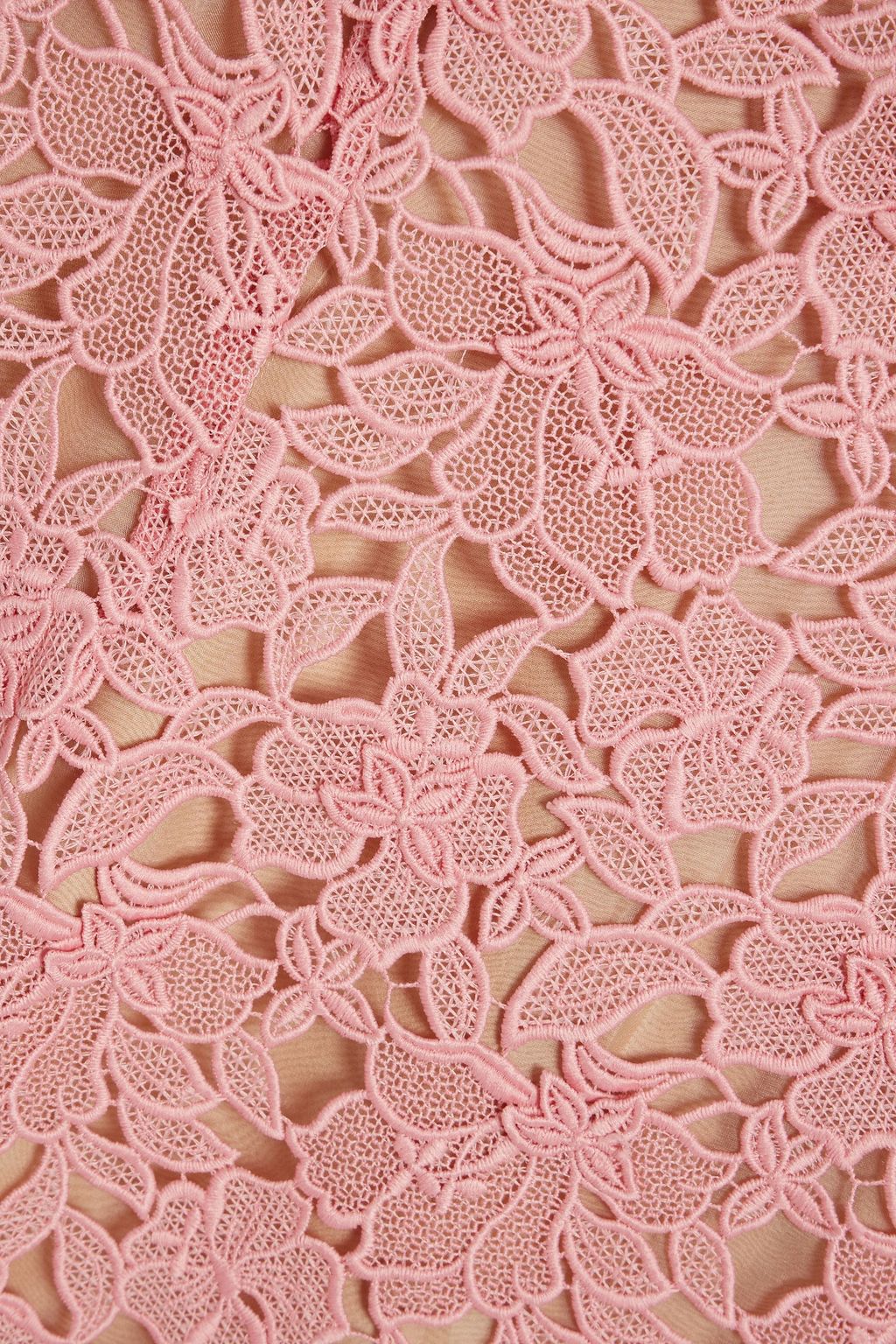 OSCAR DE LA RENTA Guipure lace mini dress
