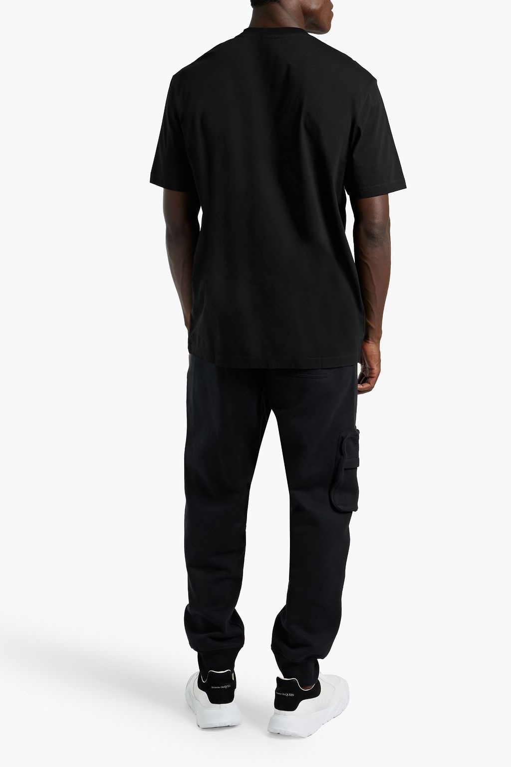 VERSACE Embroidered cotton-jersey T-shirt