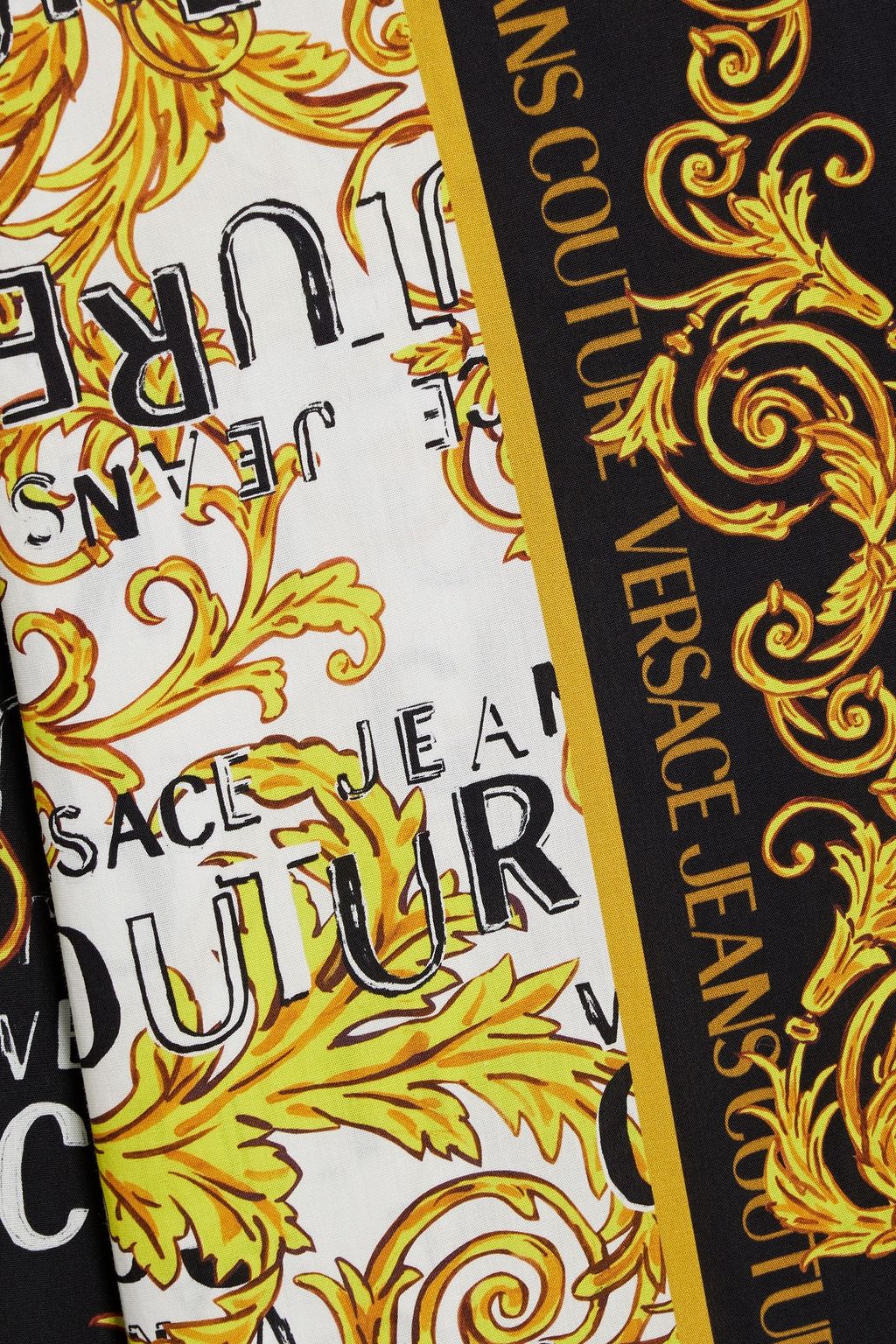VERSACE JEANS COUTURE Printed cotton-poplin shirt