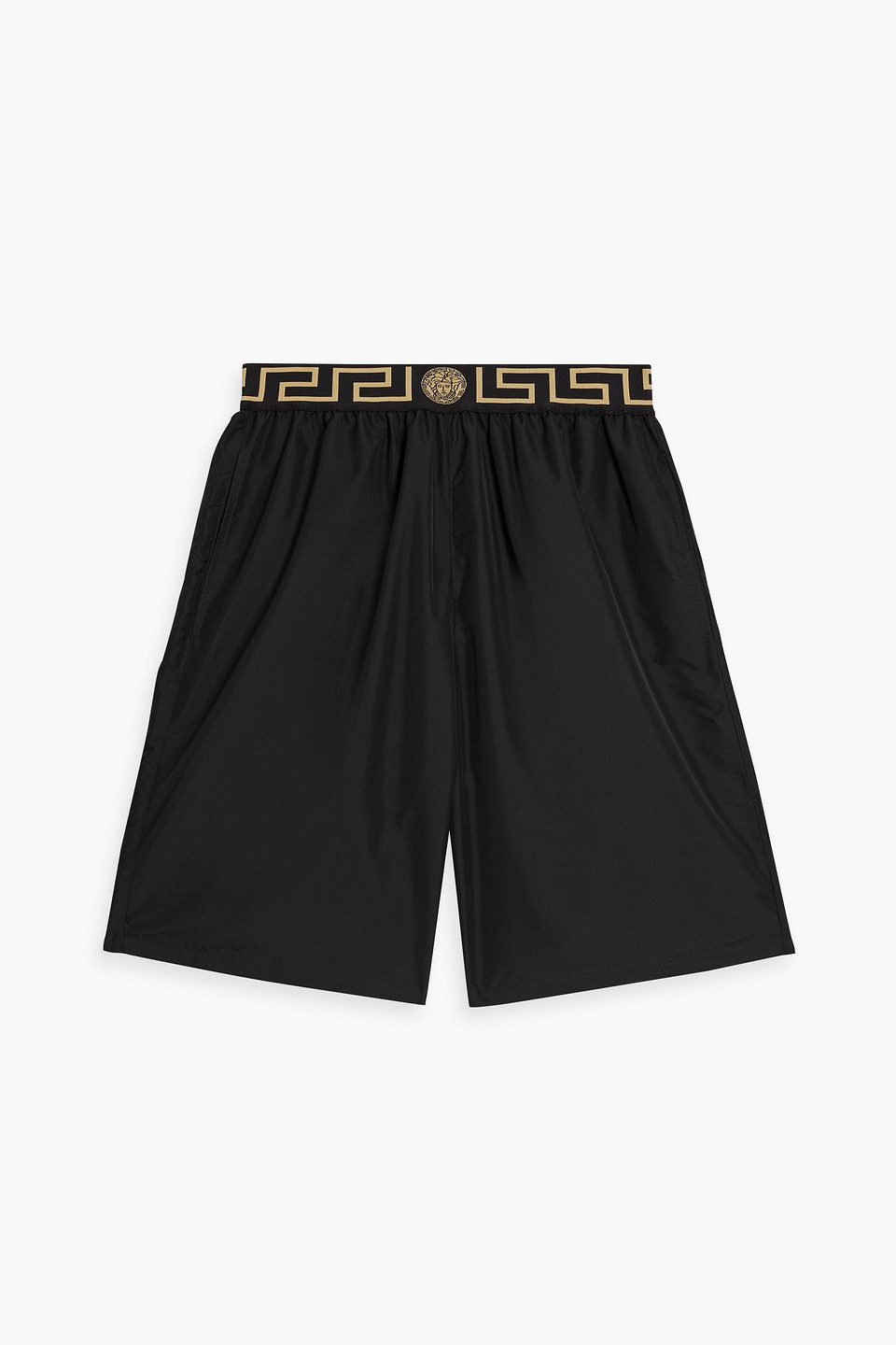 Versace Mid-length Swim Shorts In Black