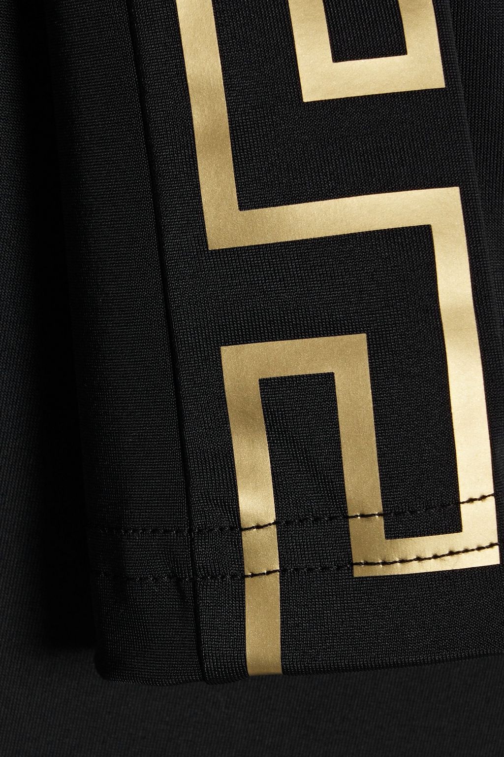 VERSACE Printed mesh-paneled stretch-jersey T-shirt