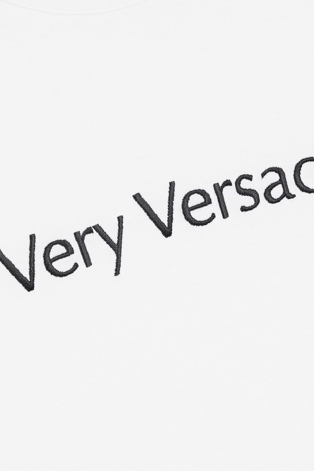 VERSACE Embroidered cotton-jersey T-shirt