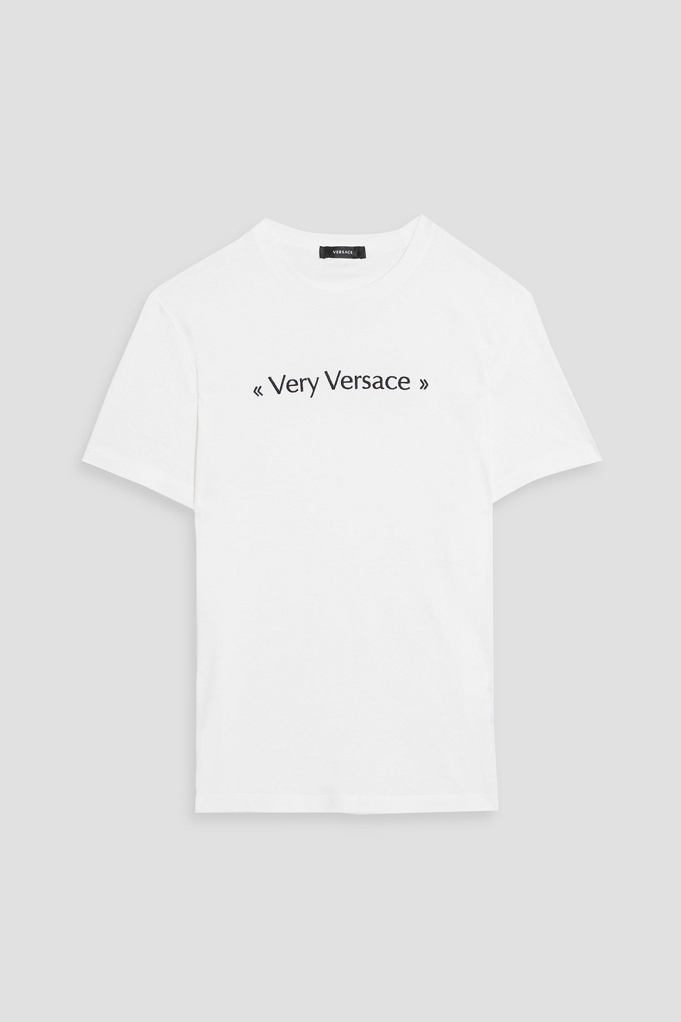 Versace Embroidered Cotton-jersey T-shirt In White