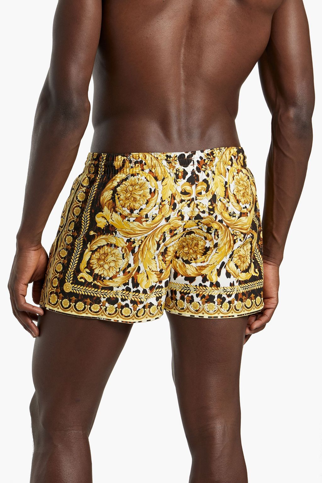 VERSACE Short-length printed swim shorts
