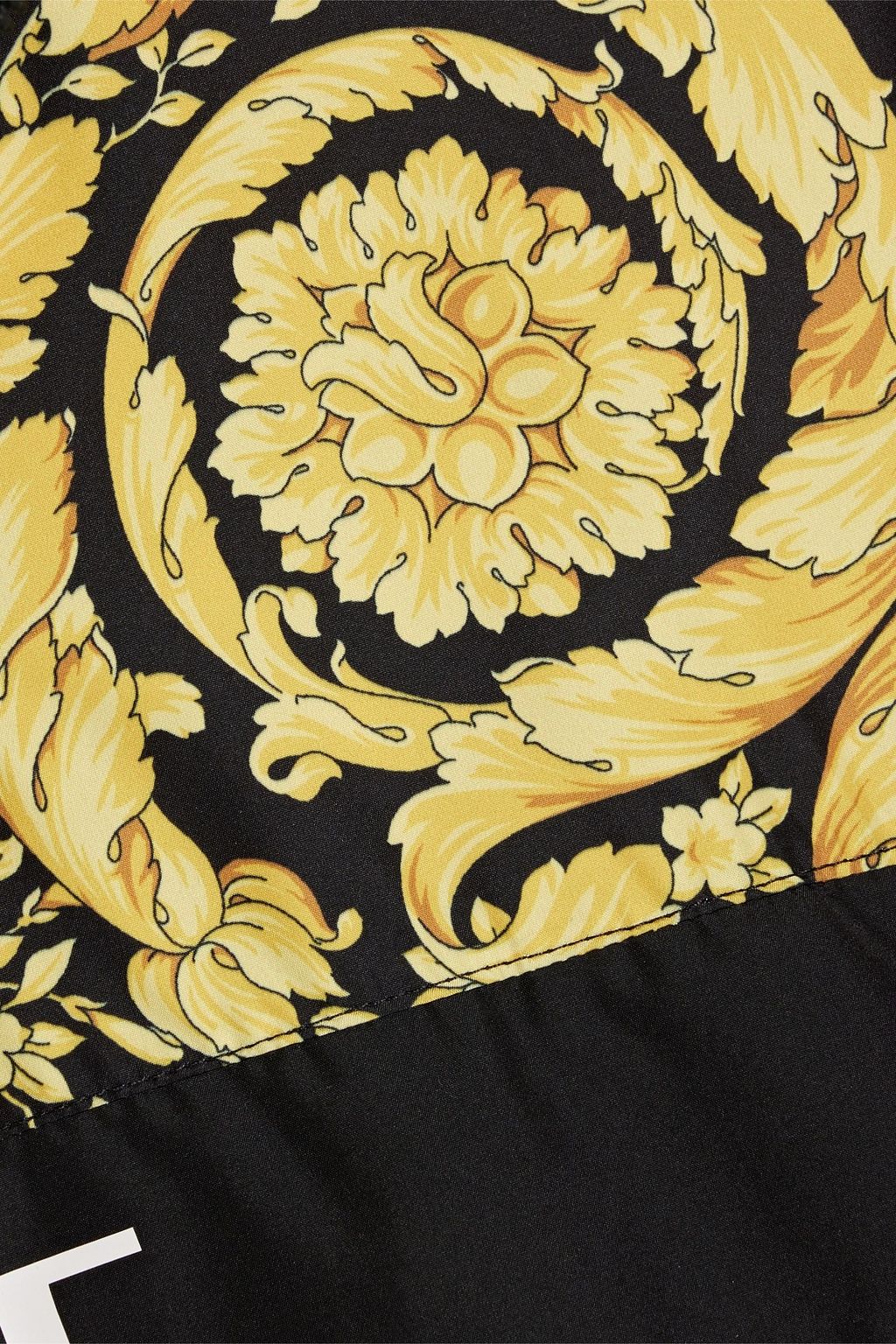 VERSACE Printed shell half-zip hooded jacket