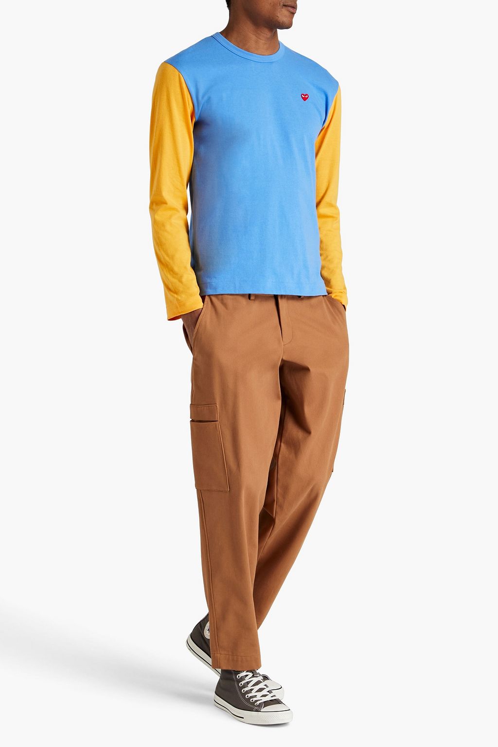 COMME DES GARÇONS PLAY Appliquéd cotton-jersey T-shirt