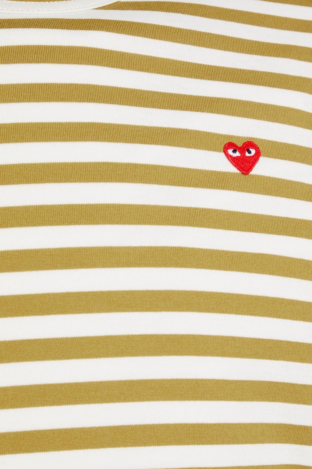 COMME DES GARÇONS PLAY Appliquéd striped cotton-jersey T-shirt