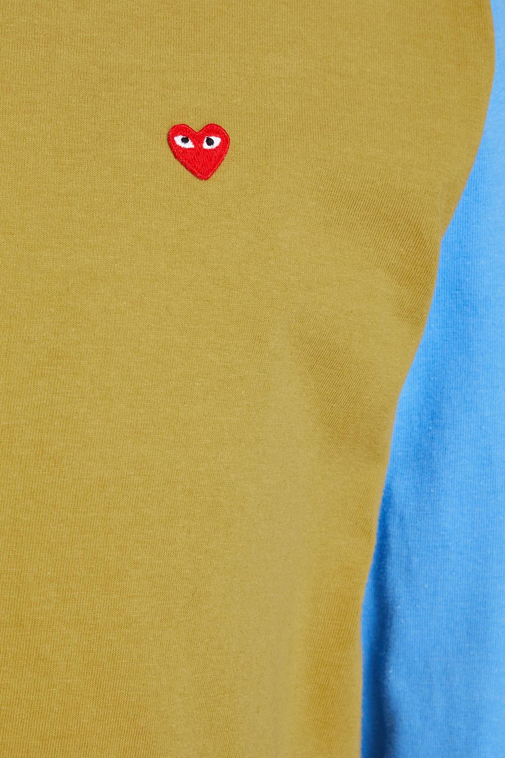 COMME DES GARÇONS PLAY Appliquéd cotton-jersey T-shirt