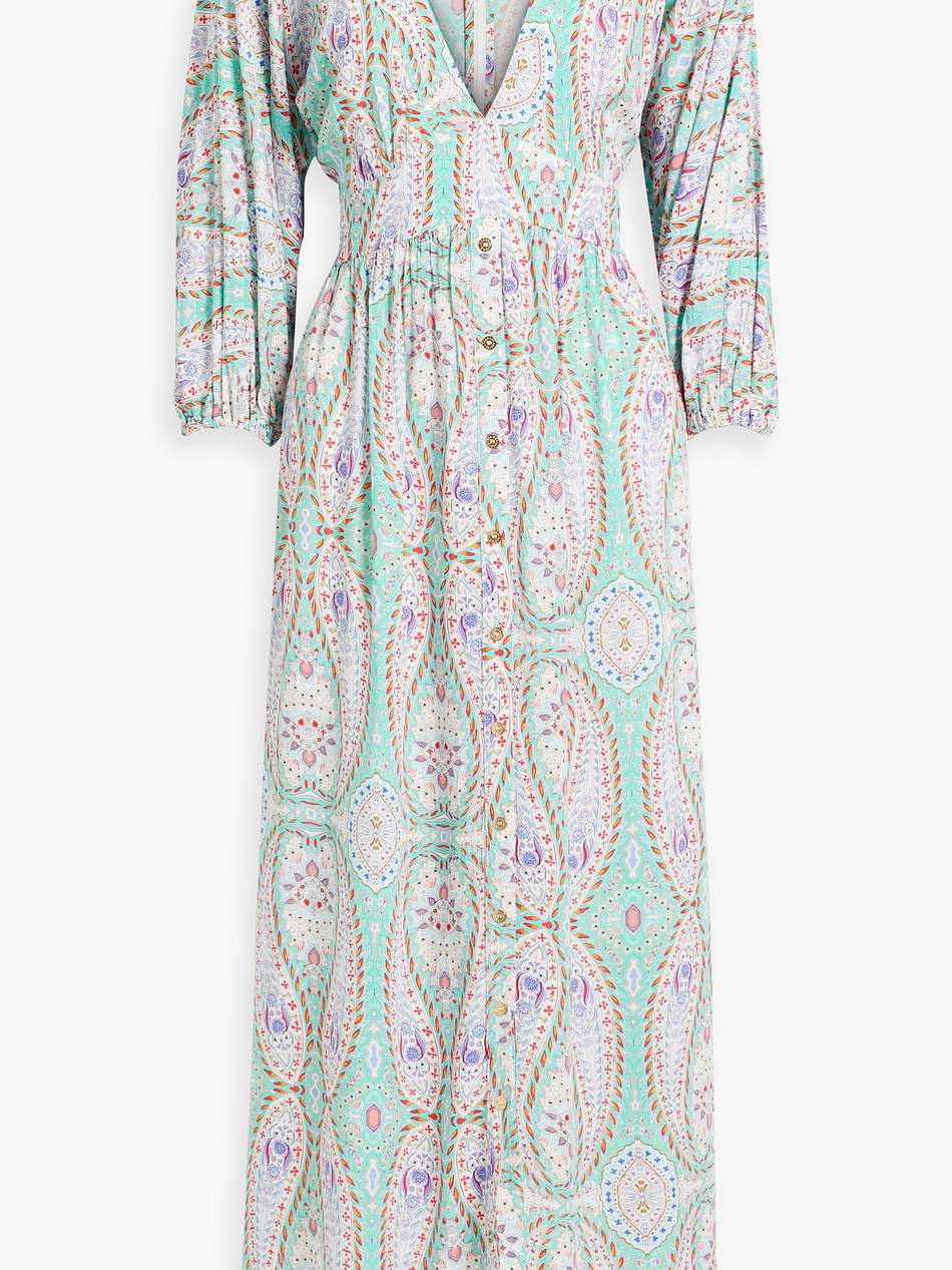 seline printed voile maxi dress