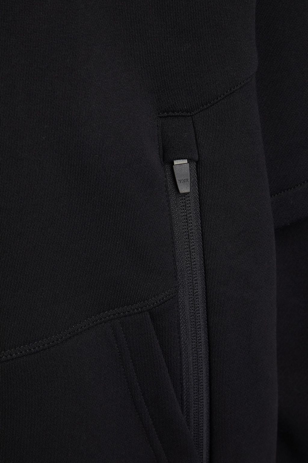 ACRONYM Layered printed cotton-fleece hoodie
