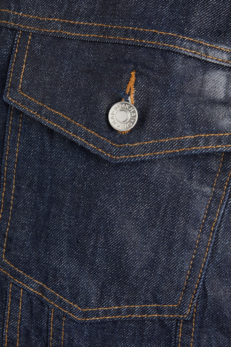 SIMKHAI CHANTAL COATED DENIM JACKET 