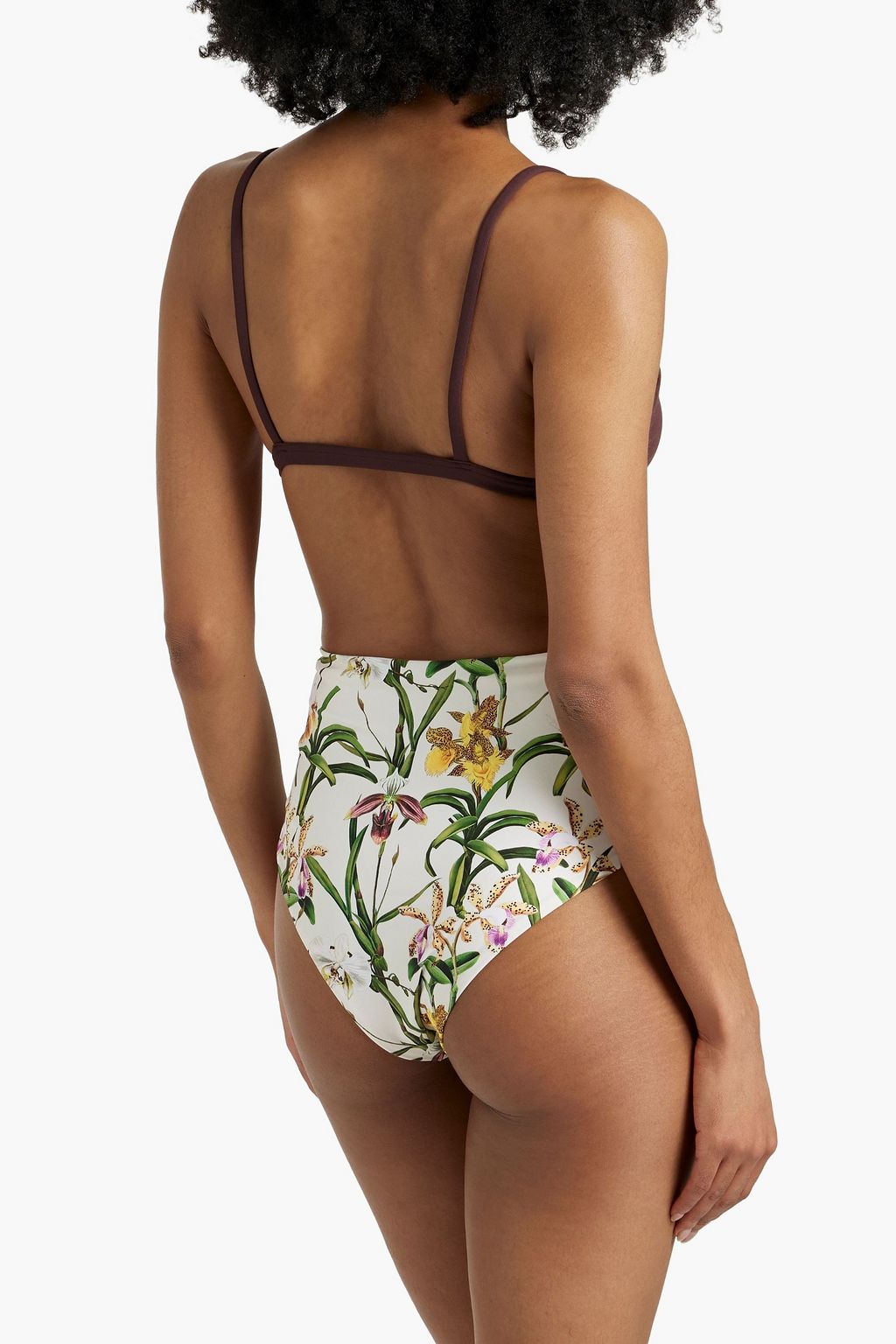 AGUA BY AGUA BENDITA Alicia floral-print high-rise bikini briefs