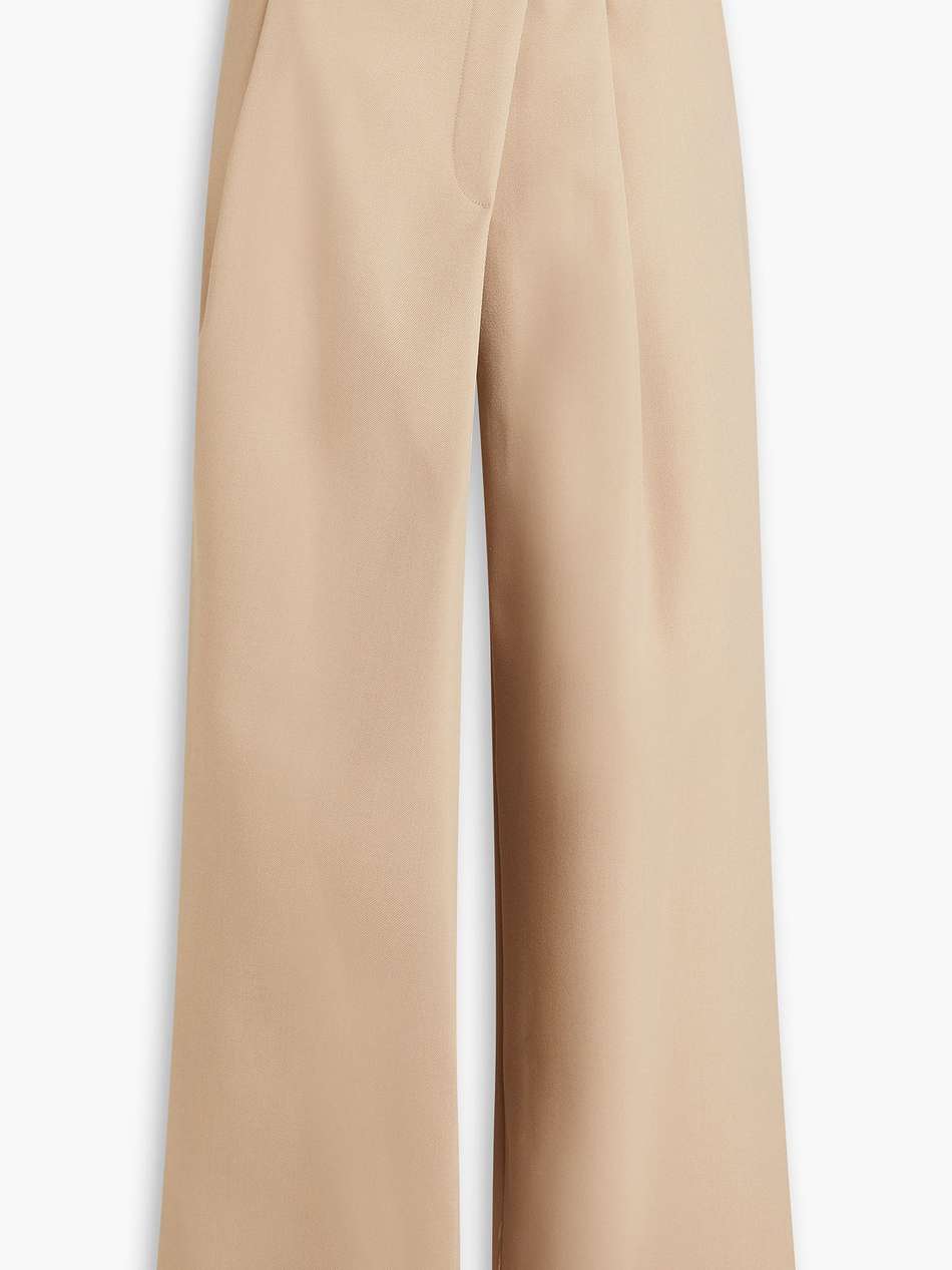 tayler pleated wool-blend twill wide-leg pants