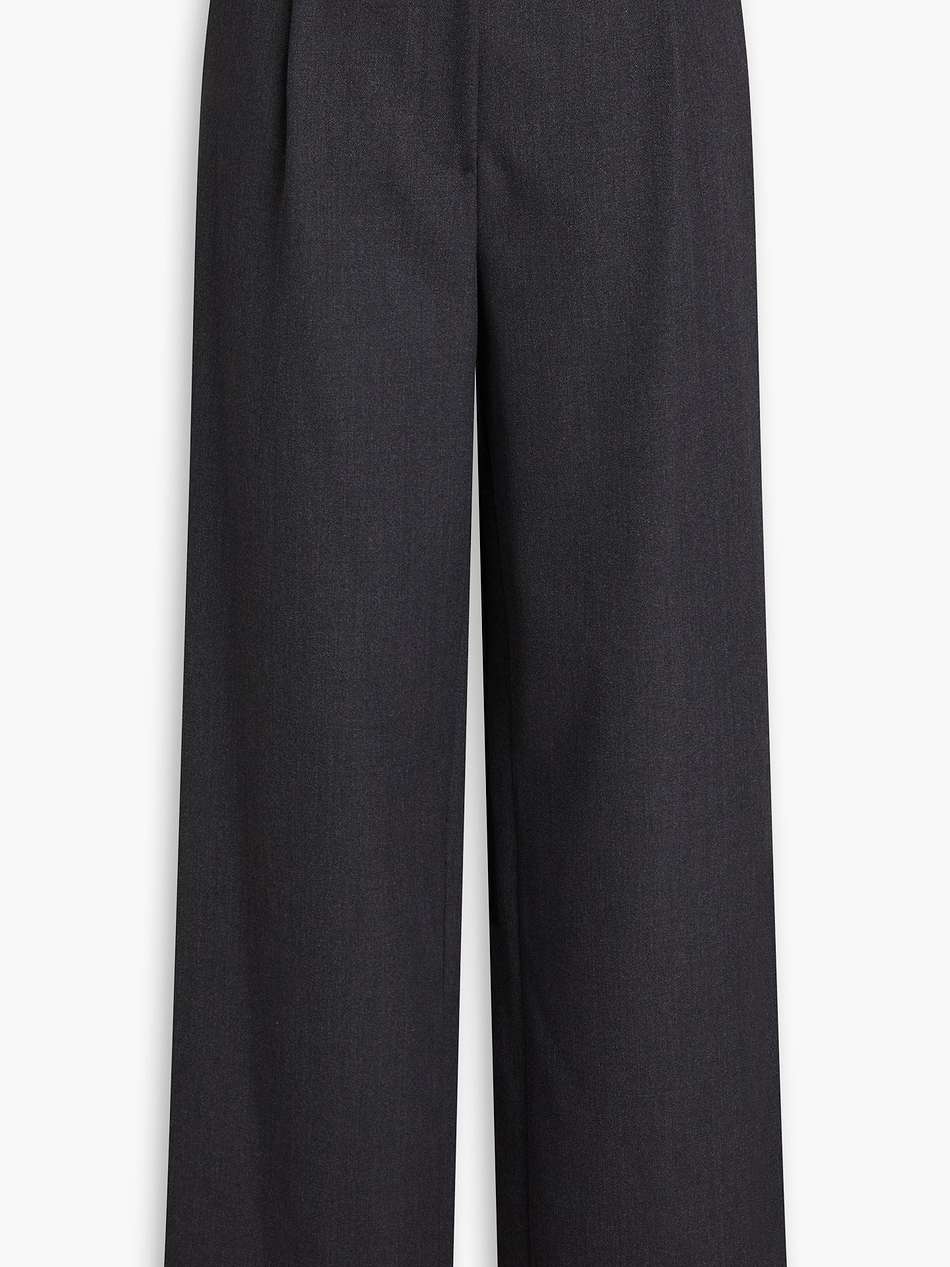 novia wool-blend twill wide-leg pants