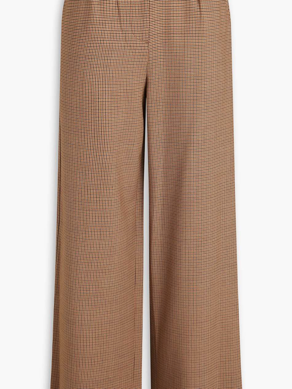 julietta houndstooth tweed wide-leg pants