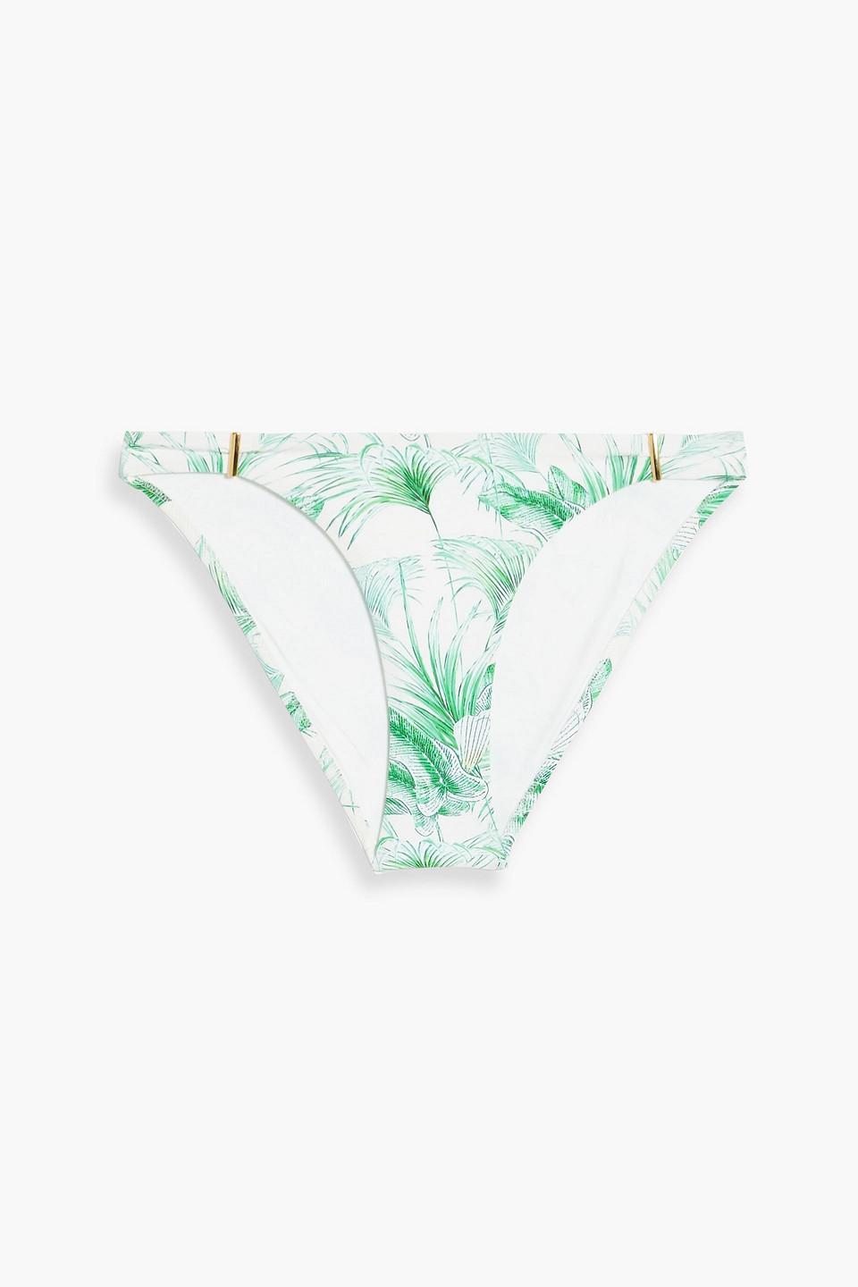 Melissa Odabash Martinique Printed Low-rise Bikini Briefs In Green